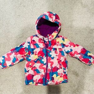 Girls pink puff jacket